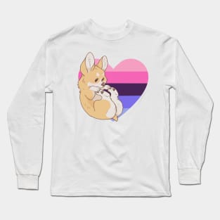 Omnisexual Pride Corgi Long Sleeve T-Shirt